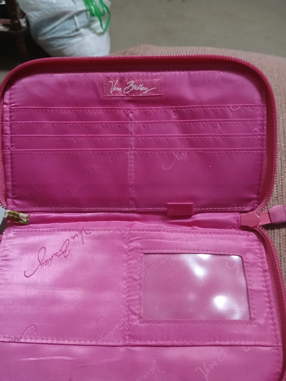 Vera Bradley Floral Quilted Wallets in Black, Pink, Blue & Brown - Picture 3 of 4